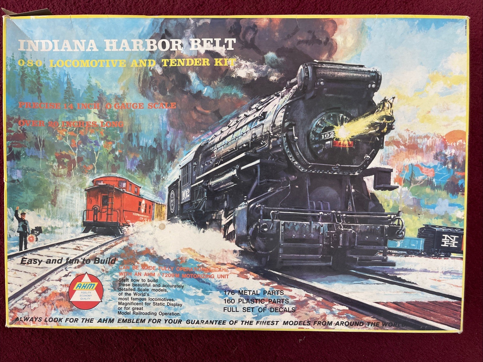 AHM 7209-2498 O/Precise 1/4 Inch Indiana Harbor Belt 0-8-0 Locomotive&Tender Kit
