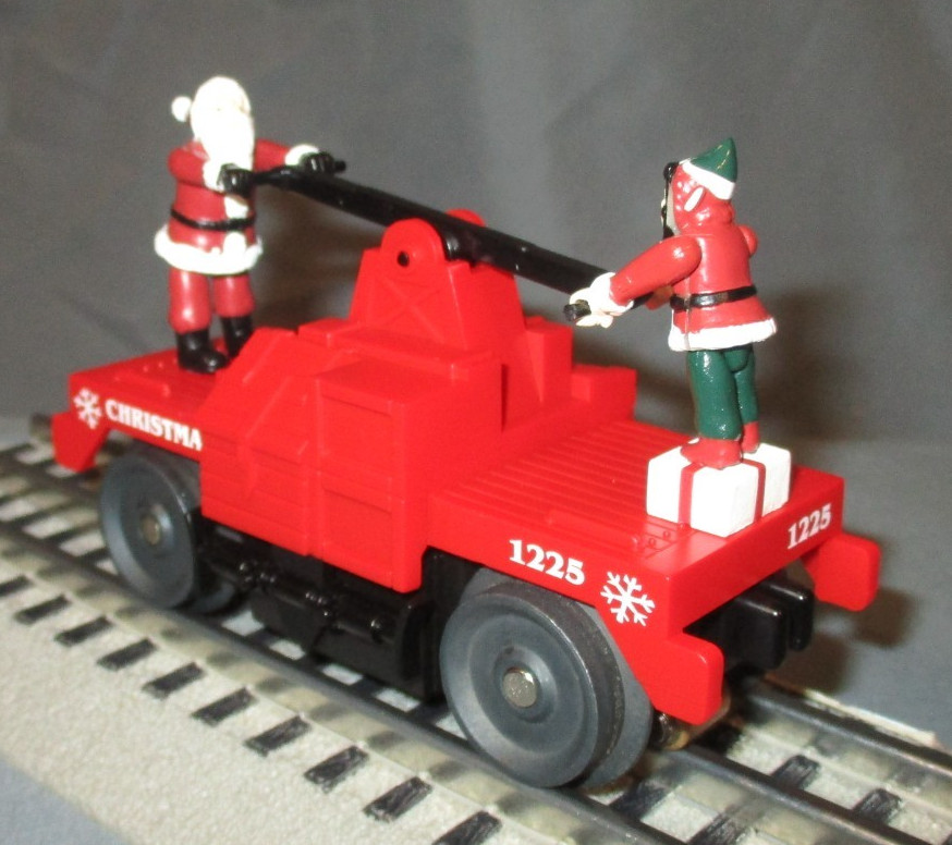 MTH 30-2573 Christmas #1225 Santa & Elf “Bump-N-Go” Hand Car O/027ga wks/ Lionel