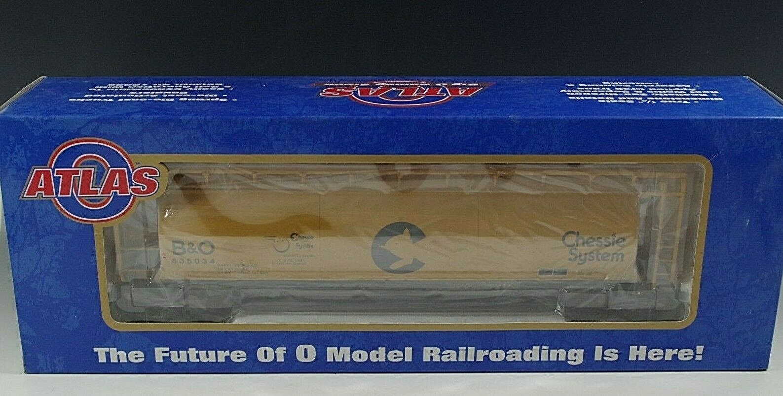 ATLAS ACF 3-BAY CYLINDRICAL HOPPER CHESSIE SYSTEM #6332-2 0 SCALE NIB TRUE 1/4″