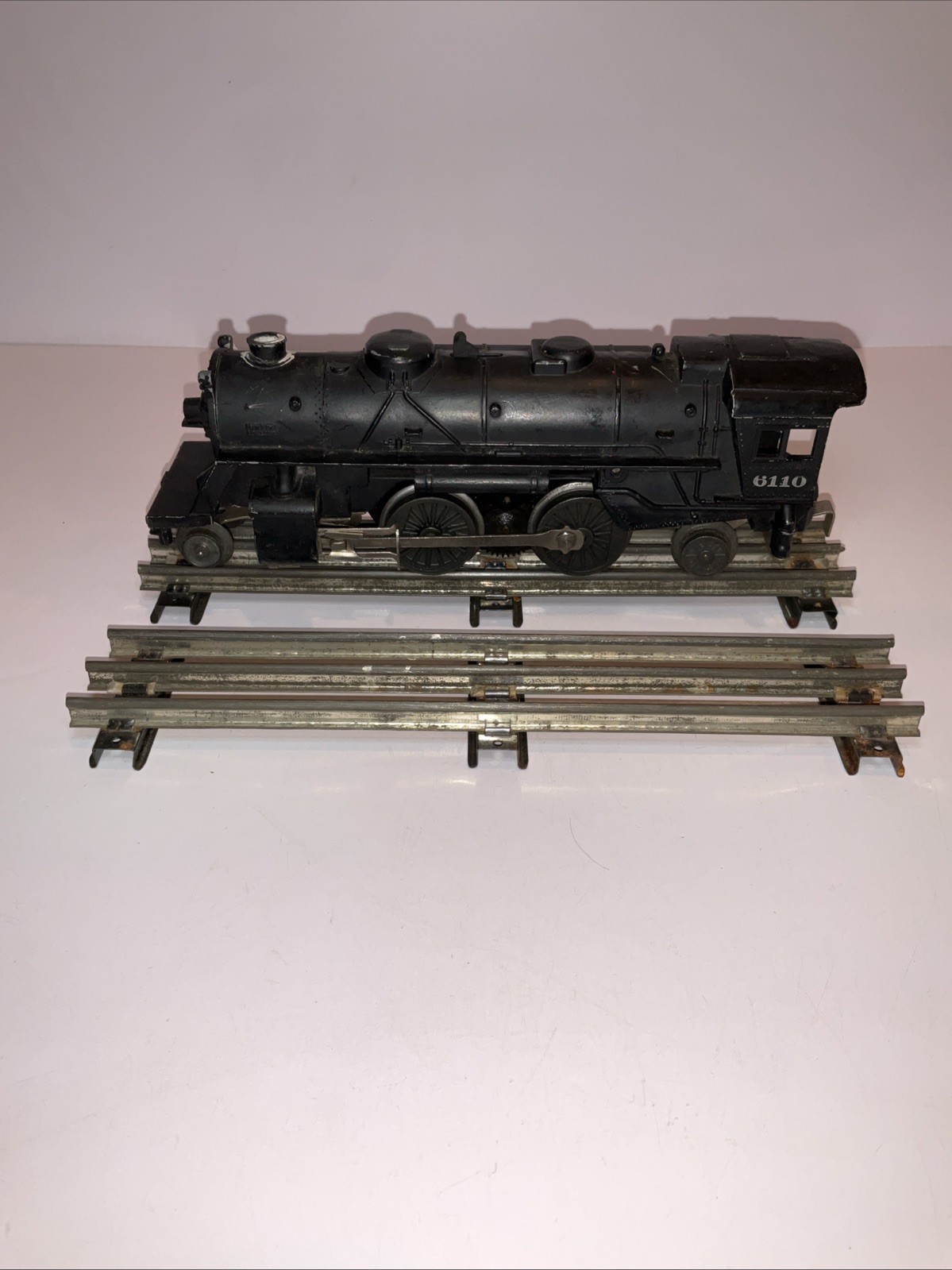 Vintage Toy Train Locomotive #6110 w/ Track – Untested