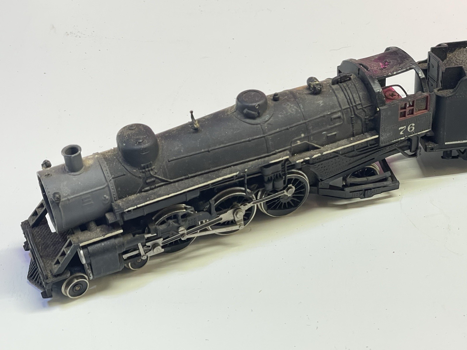 Vtg FIRECLAY AND CLEAR CREEK HO Steam Locomotive 76 Yugoslavia *FOR PARTS AS IS*