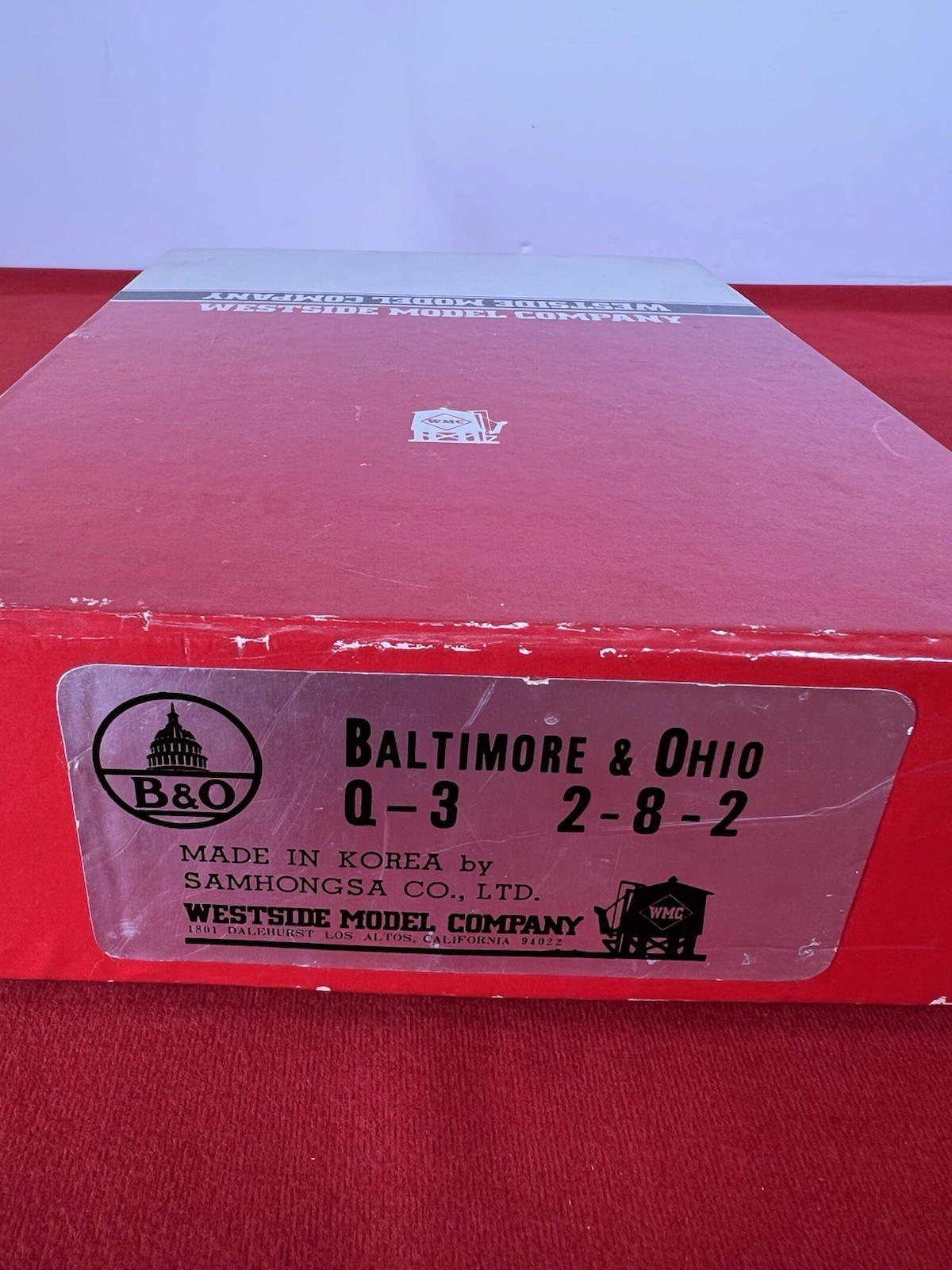Westside Model Company Brass Baltimore & Ohio Q-3 2-8-2 & Tender HO Scale B&O
