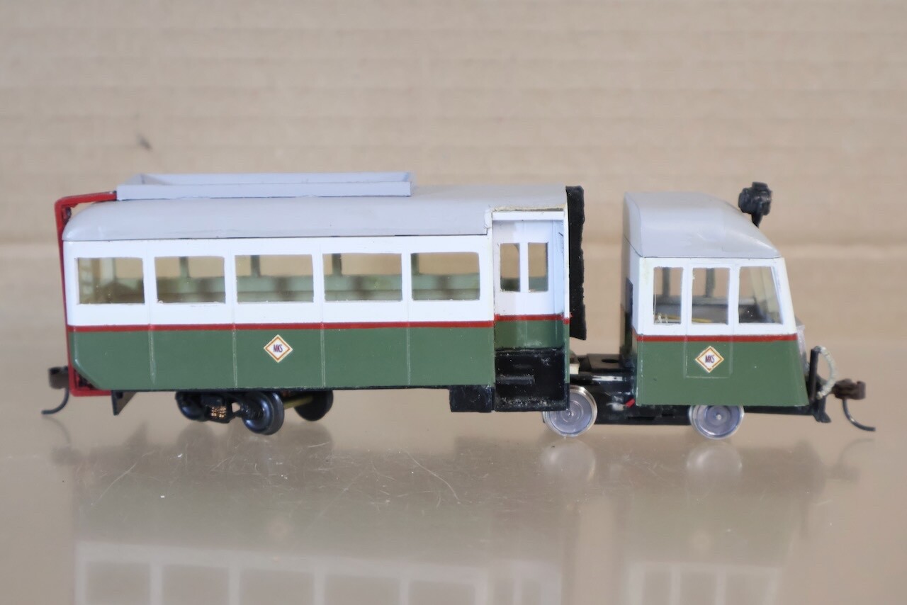 KIT SCRATCH BUILT O-16.5 NARROW GAUGE MKS ARTICULATED RAILCAR BUS LOCO om