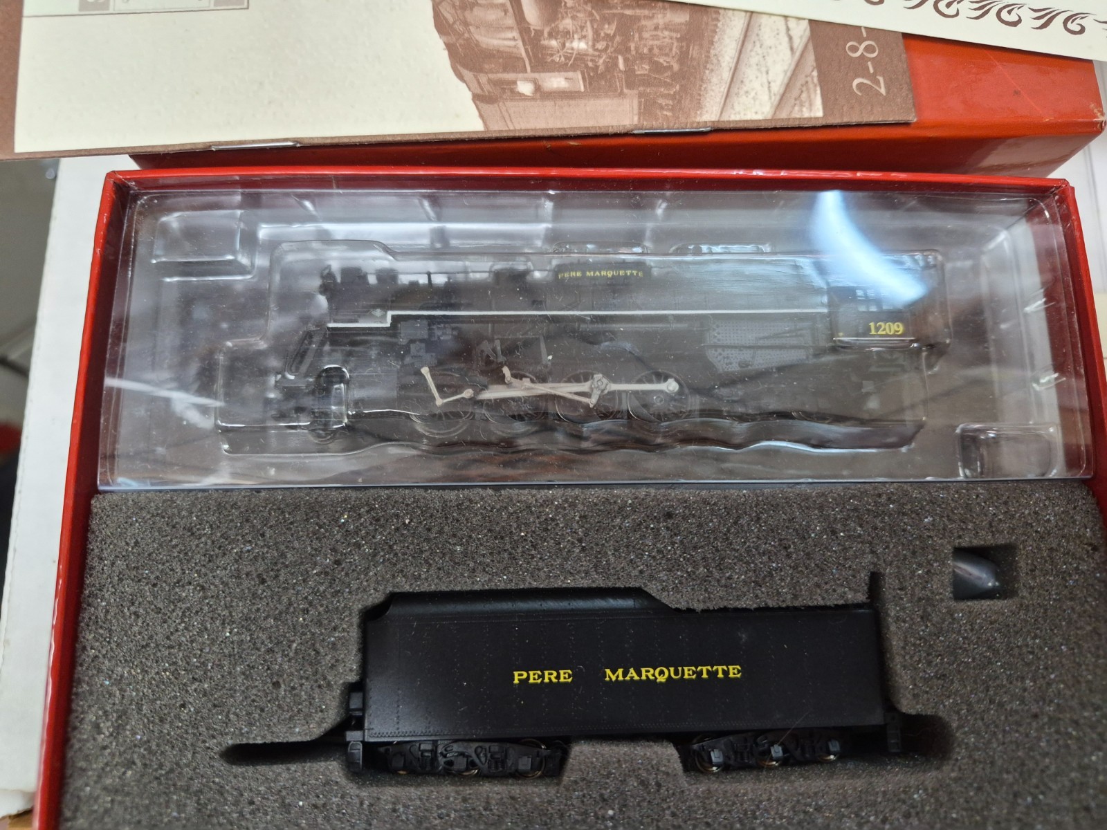 LIFE LIKE HERITAGE 920-7468 N SCALE PERE MARQUETTE 2-8-4 BERKSHIRE RD# 1209