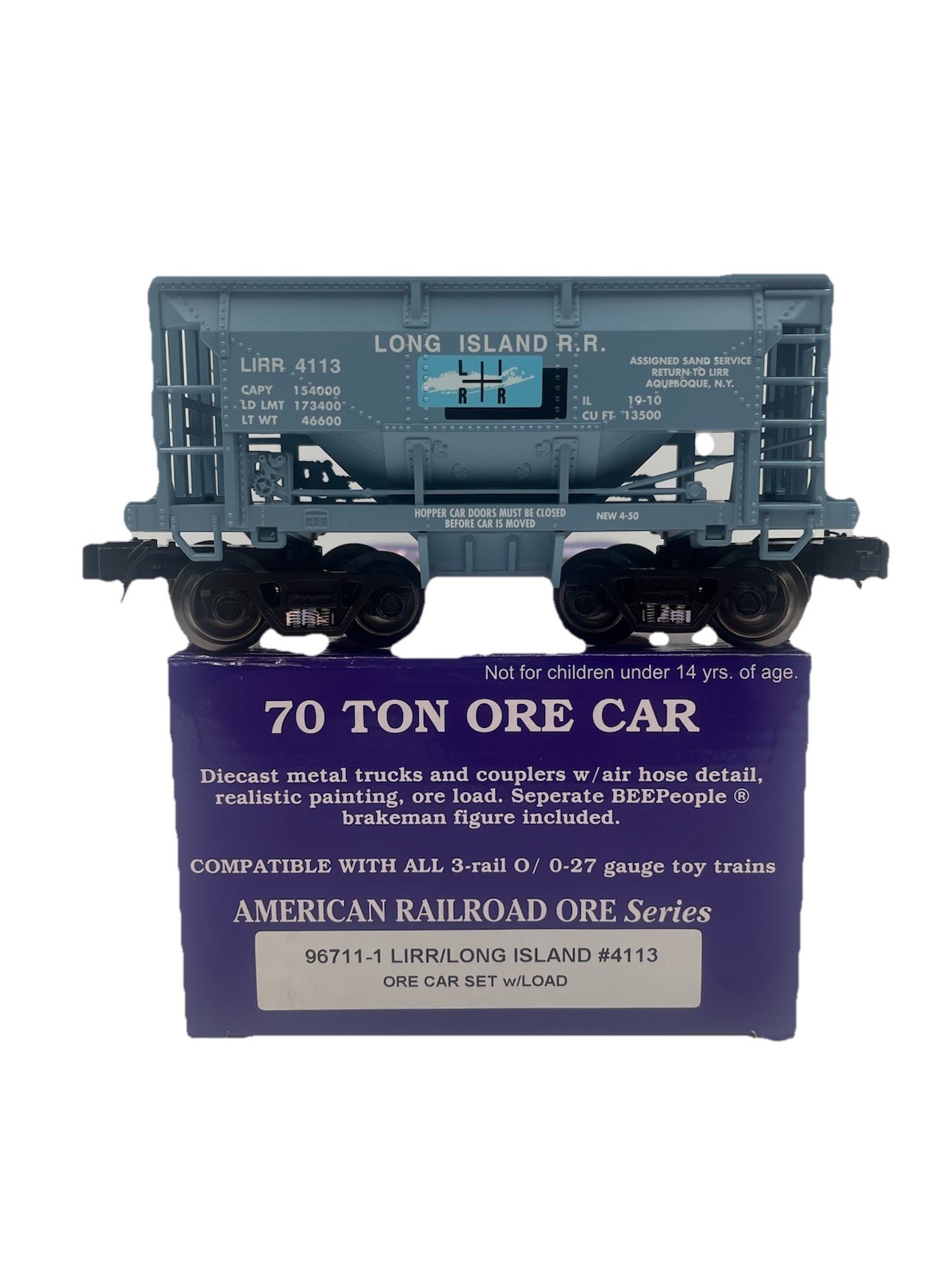 O Gauge American Railroad Legends 96711-1 Long Island Ore Car With Load 4113