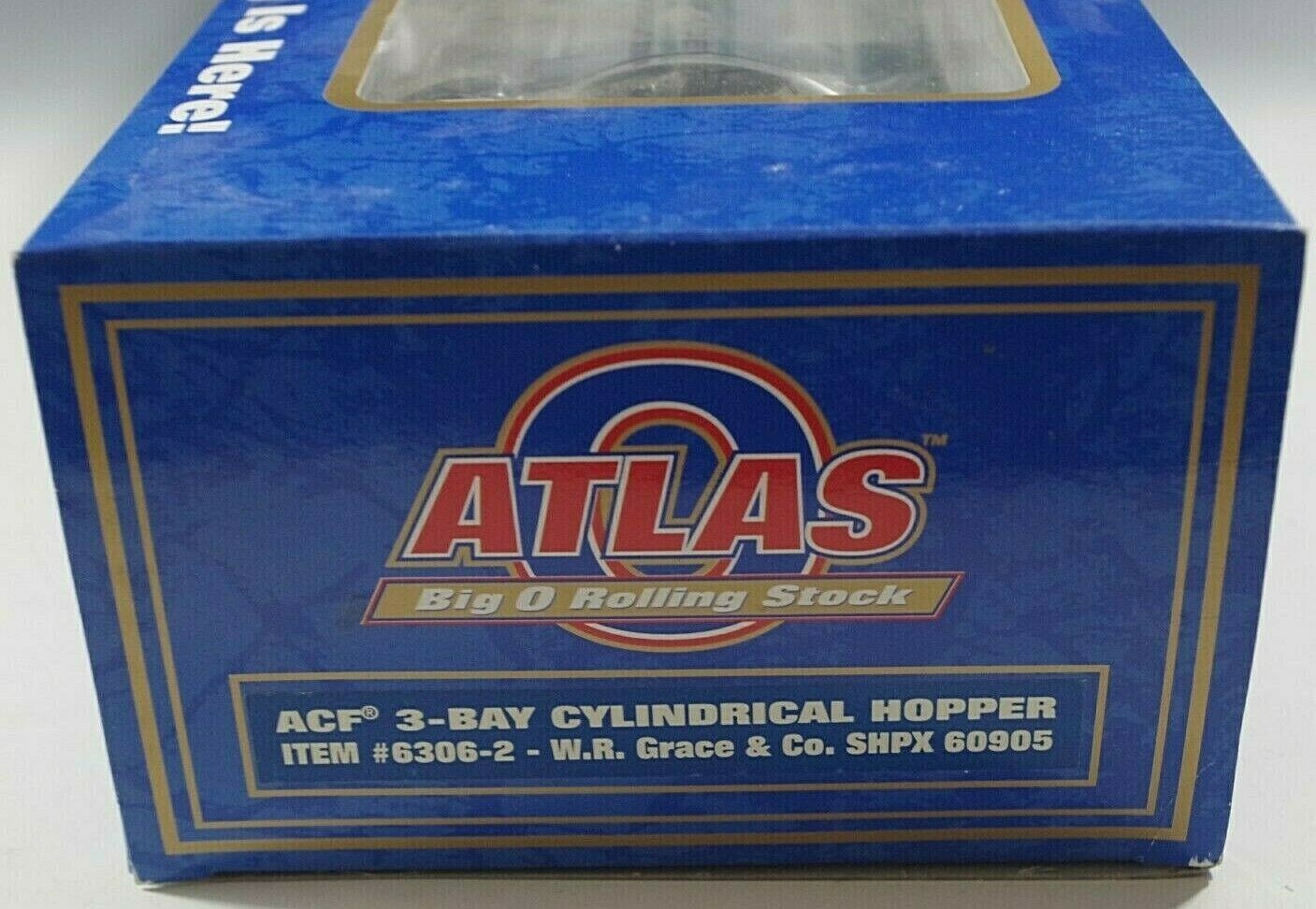 ATLAS ACF 3-BAY CYLINDRICAL HOPPER WR GRACE &CO #6306-2 0 SCALE NIB TRUE 1/4″