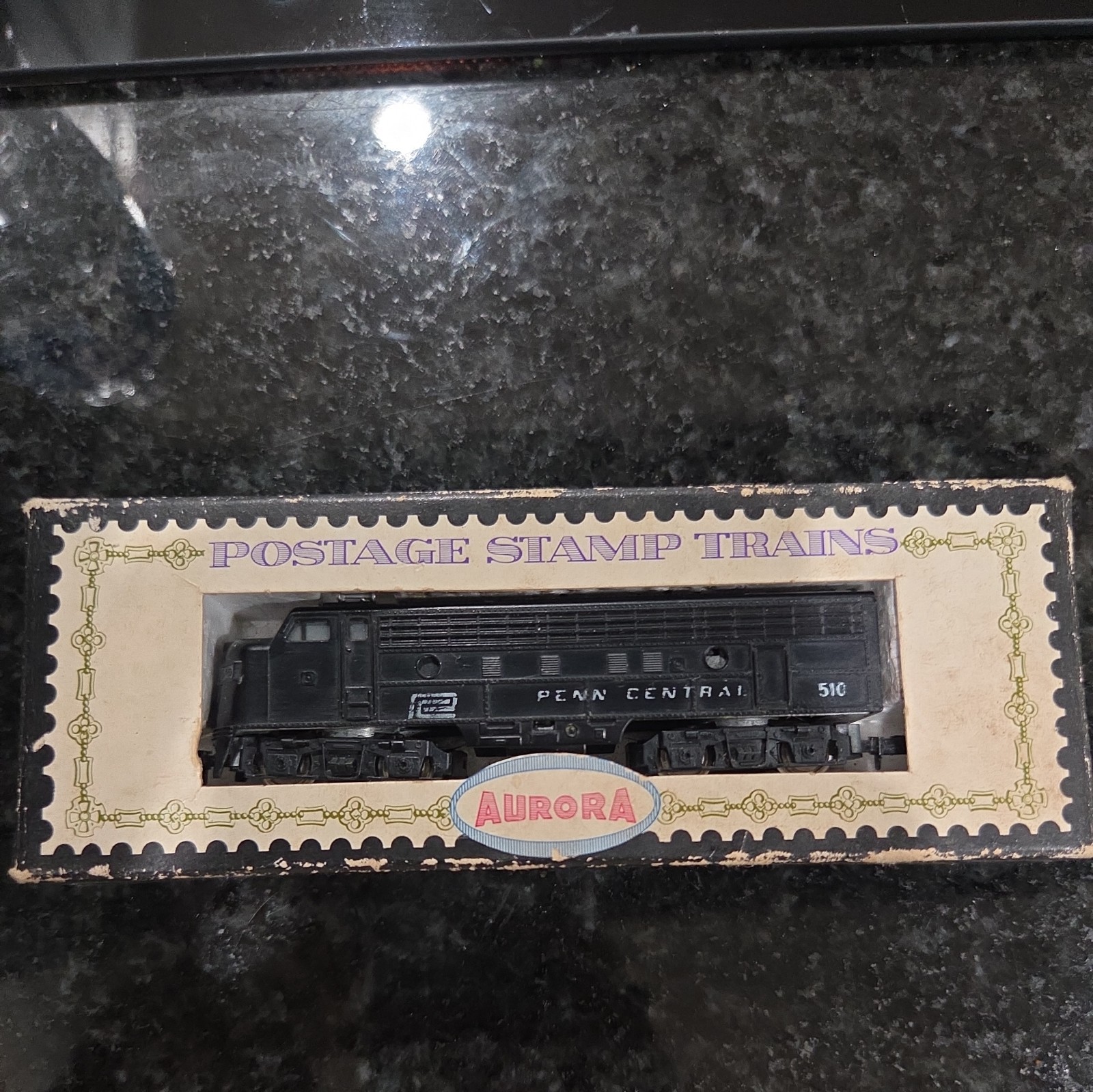 Aurora Postage Stamp Train N Scale #4859 Penn. Central F9-A Diesel Loco. NEW