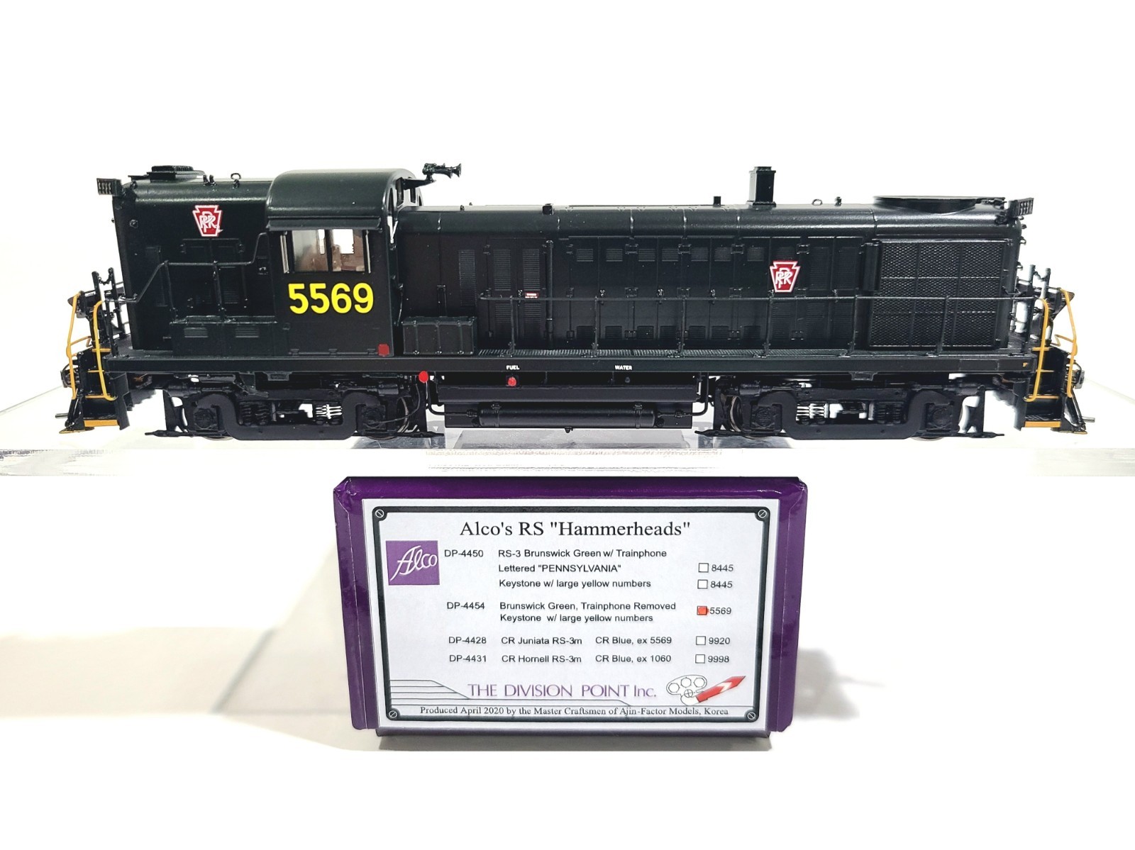 Division Point PRR Alco RS-3 Pennsylvania RR Hammerhead #5569 HO Brass #DP-4454