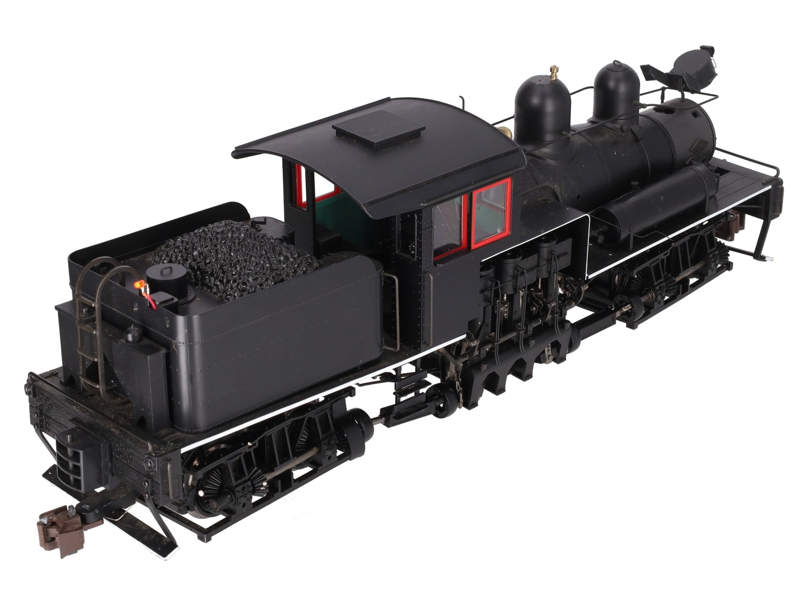 Bachmann 82198 G Unlettered 38 Ton Two Truck Steam Shay with Red & White Trim