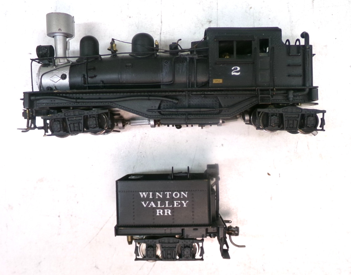 HO United Brass Winton Valley RR Shay steam engine in orig bx (lot BB 551)