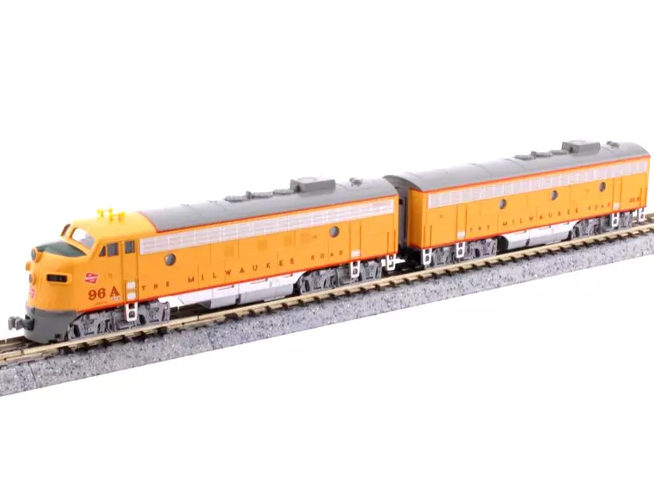 Kato 1060432 N Milwaukee Road EMD FP7A & F7B Diesel Locomotive 96A & 96B (DC)