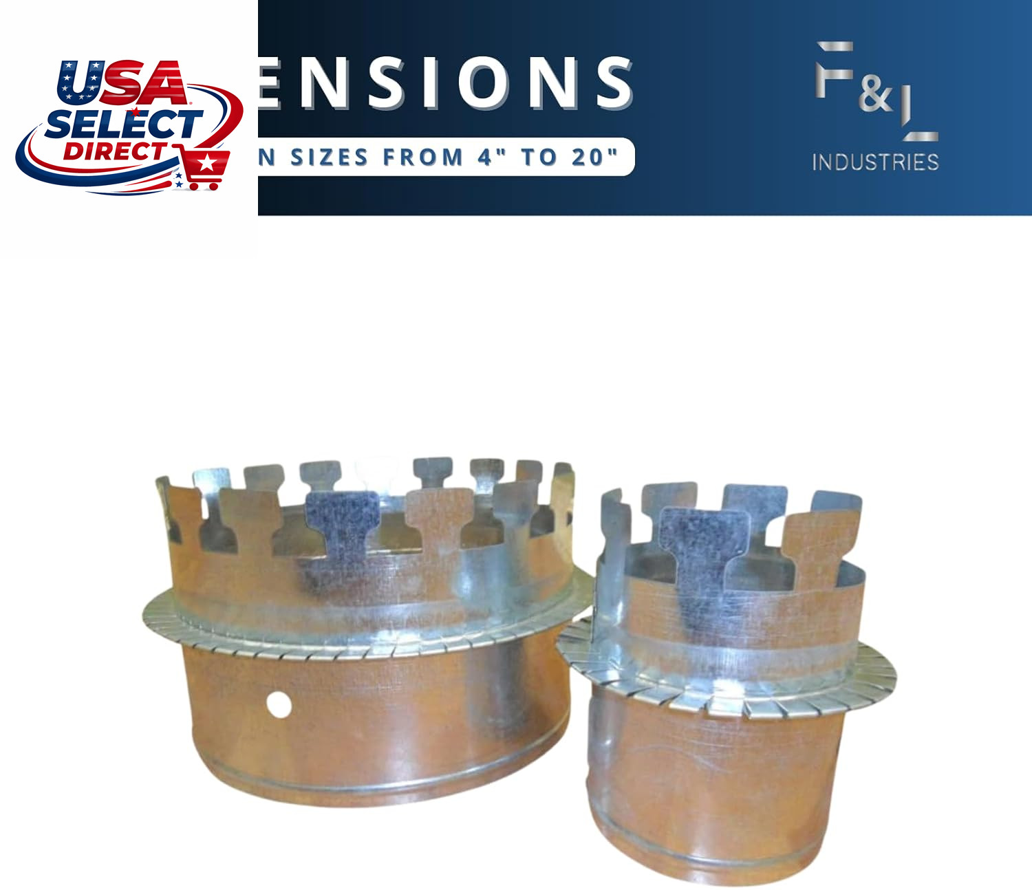 10 Inch Duct Board Collar 28 Gauge Galvanized Steel Tab Collar