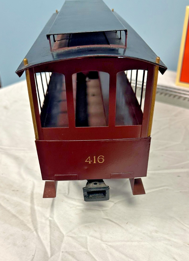 James Cohen #1000 Metropolitan St R R Co Trolley 2 7/8ths Gauge Train