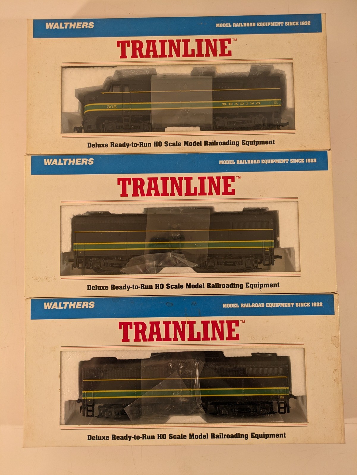 HO Alco FA1/FB1/FB1 Set (All Pwd) Reading DC NIB NOS # 931-216/68/8