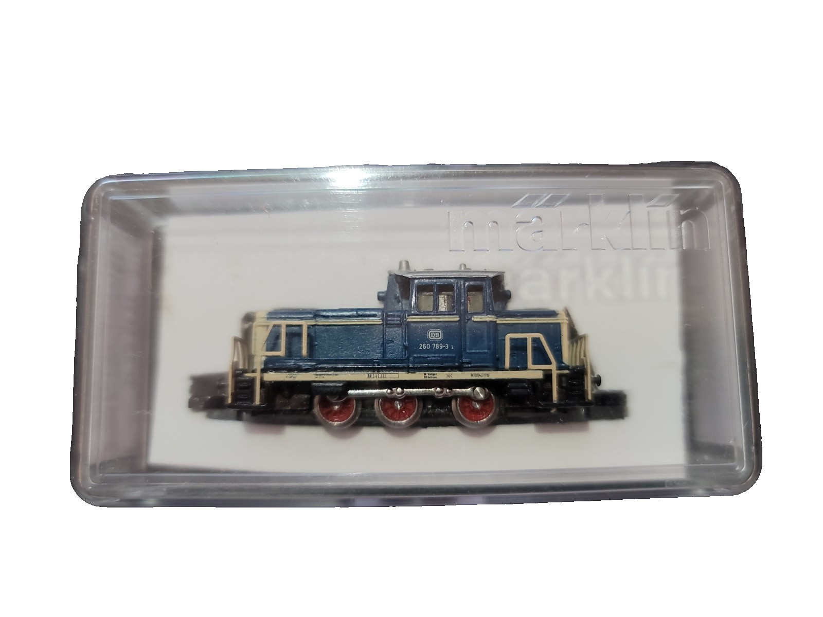 Marklin Z 8804 BR 260 789-3 Diesel Loco 3-pole DB (tested) jewel case #8