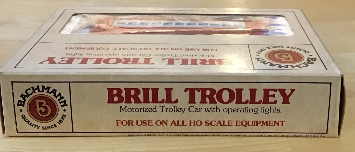 Bachmann HO No. 1310 Market Street Brill Trolley Lighted In Box With Liner LN