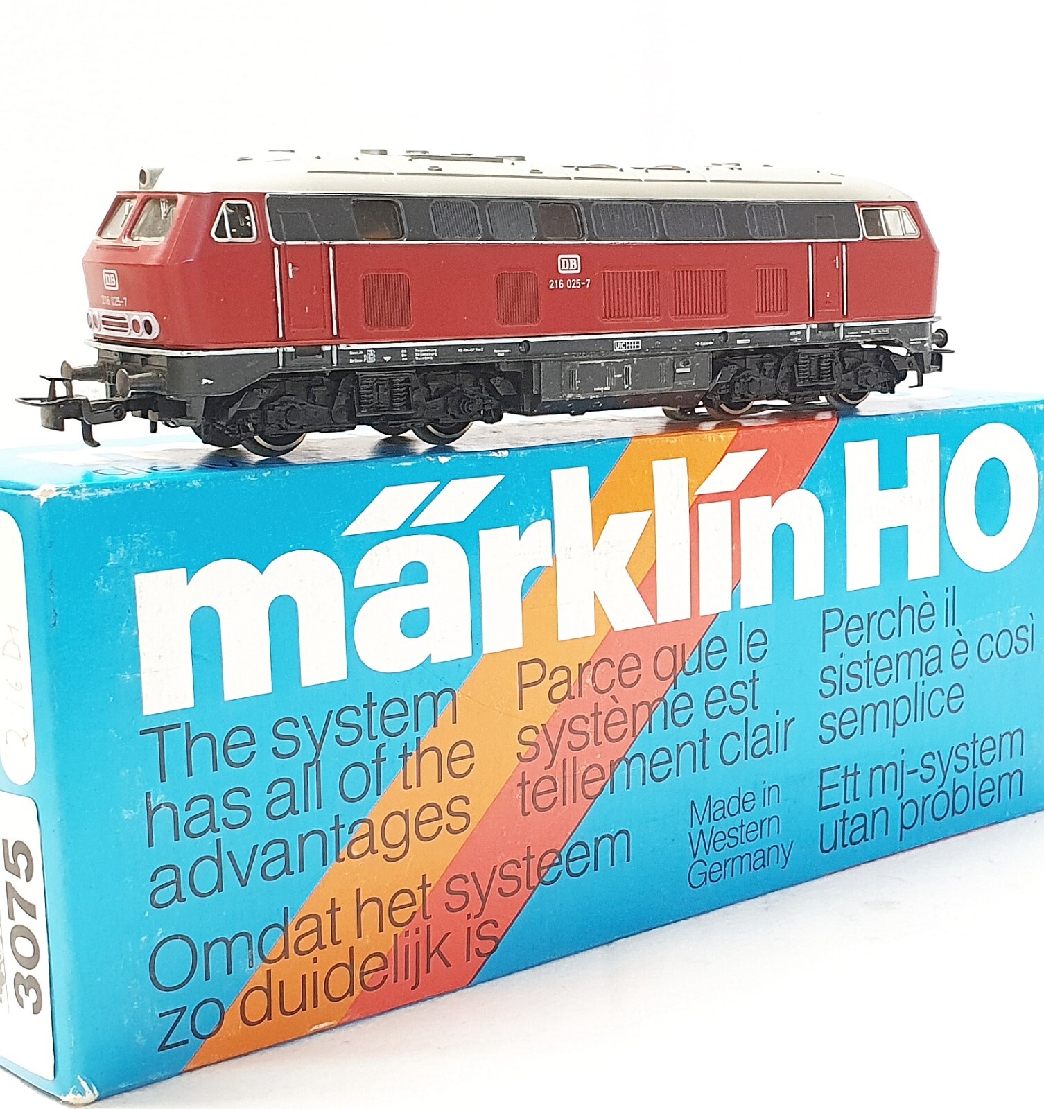 Marklin AC HO 1:87 German DB BR 216 “STANDARD DB” Red DIESEL LOCOMOTIVE MIB`85!