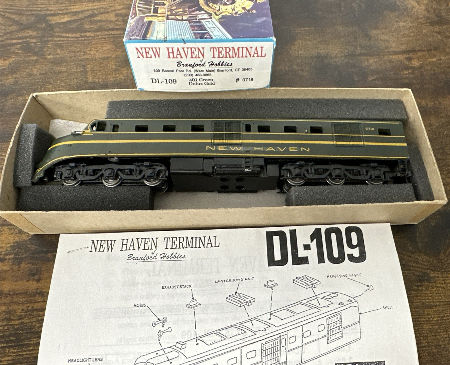 New Haven Terminal of Branford Hobbies HO #0718 ALCO DL-109 New Haven #401