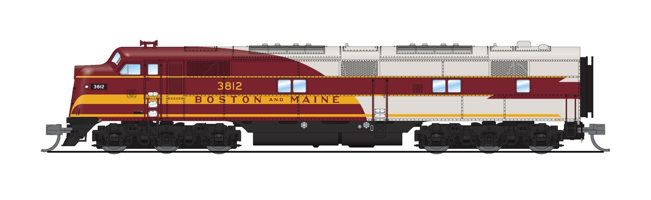 Broadway Limited 8763 N B&M EMD E7A Diesel Locomotive Sound/DC/DCC #3812