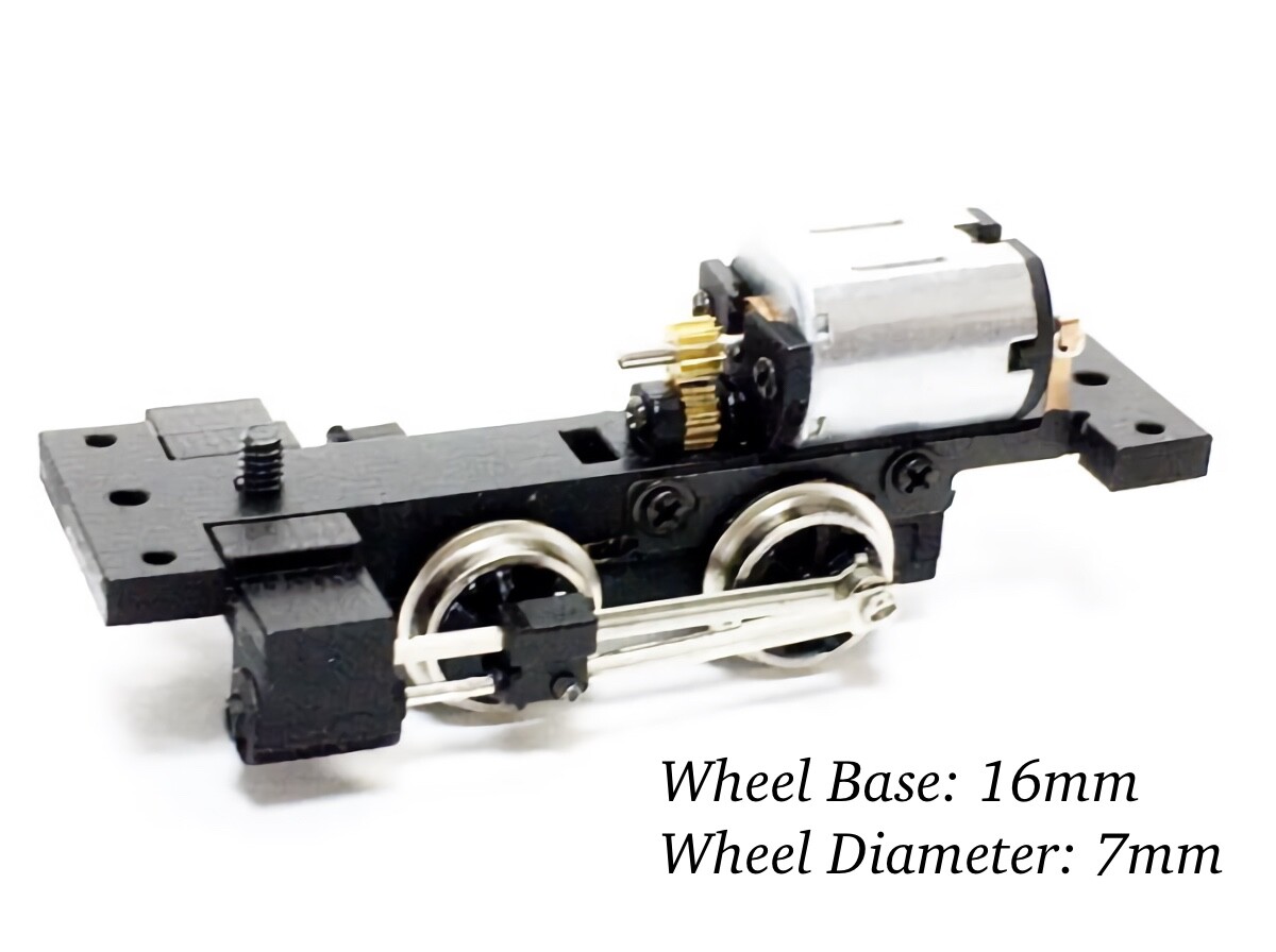 N/HOn30/HOe/009 0-4-0 Steam Locomotive Power Drive Chassis 16mm/7mm H0e Engine