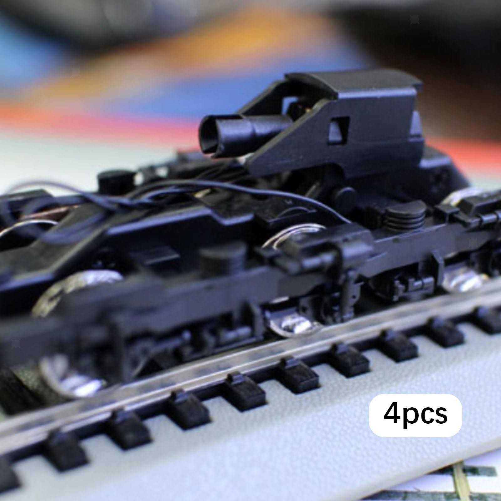 4Pcs HO Scale 1:87 Roller Bearing Truck Railway Layout Landscape Assembly