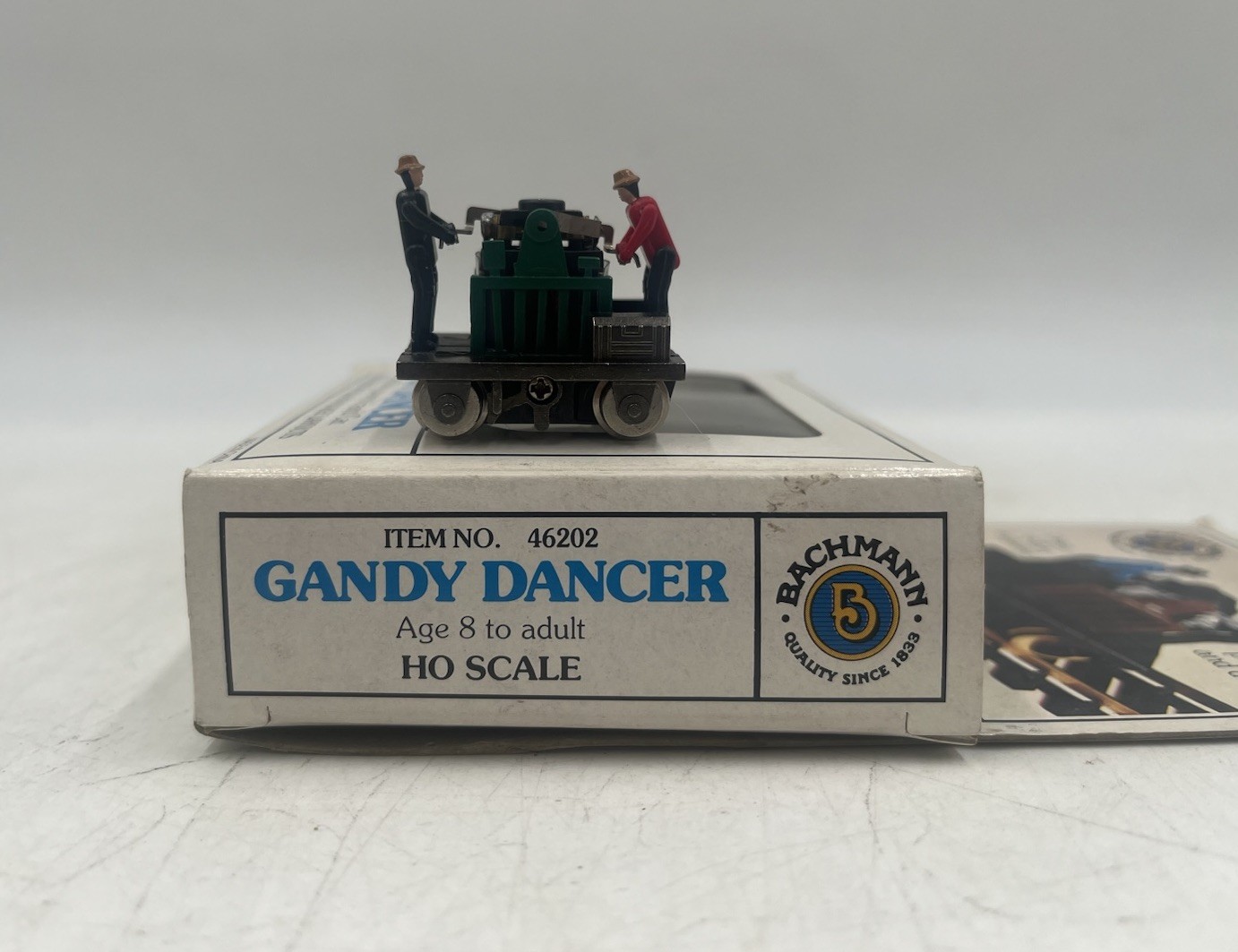 Bachmann #46202 HO Scale Gandy Dancer Powered Handcar NEW IN ORIGINAL BOX