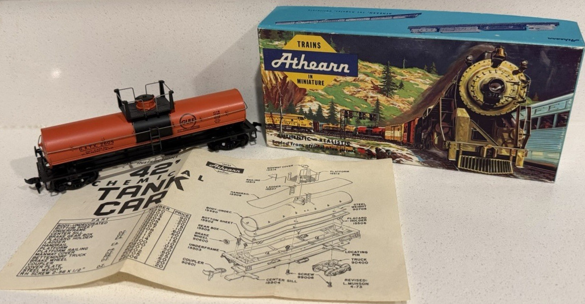 5 Athearn Blue Box HO scale complete Boxcar Flat Tank Gondola + instruction box