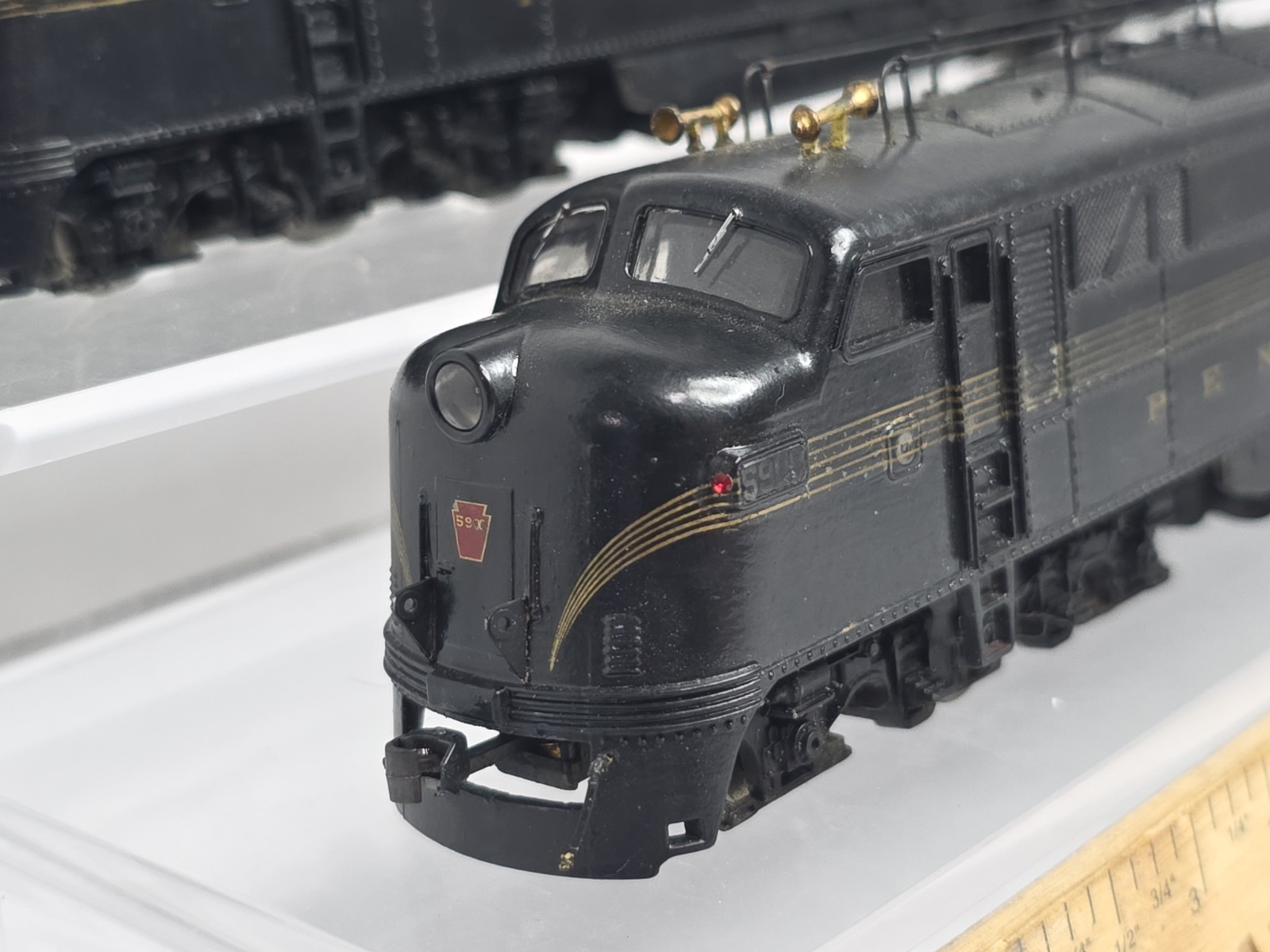 2 Custom Roco HO Scale Pennsylvania PRR 5900 5901 E7 A Diesel Loco Read Desc.