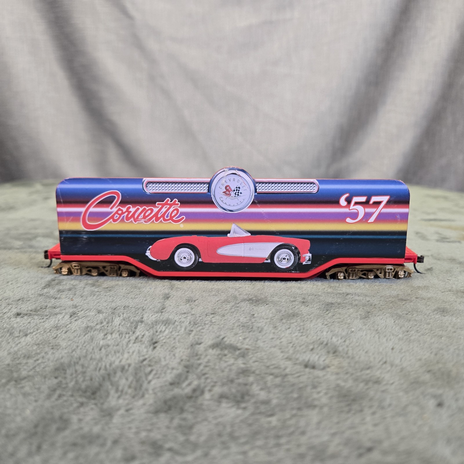 Hawthorne Bachman RARE HO Corvette 50th Anniversary Train Engine #1 & 2 + 2 Cars