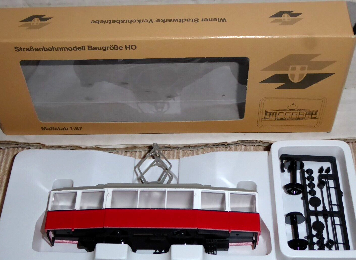 Halling H0 Vienna Tram Motor Car KSW Type A Without Motor, Tram Tramway OVP