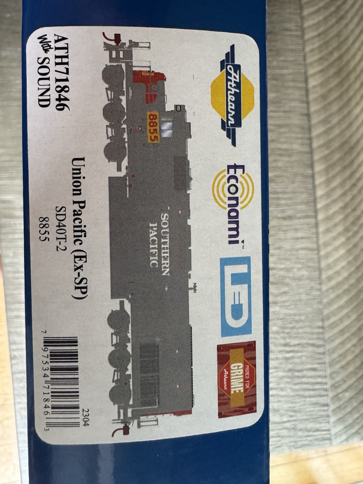HO Athearn RTR EMD SD40T-2 Union Pacific UP patched Southern Pacific SP #8855