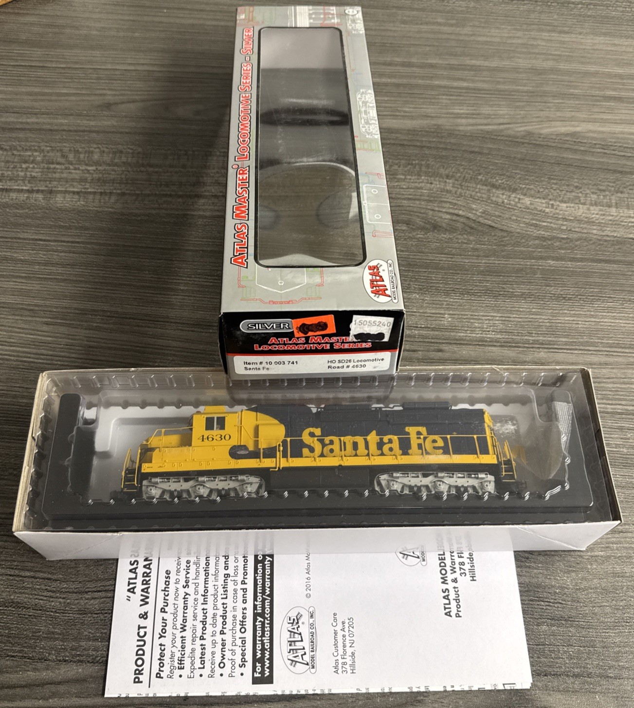 Atlas Master Silver HO #10003741 SD26 Locomotive Santa Fe #4630 DCC Ready & NIB!