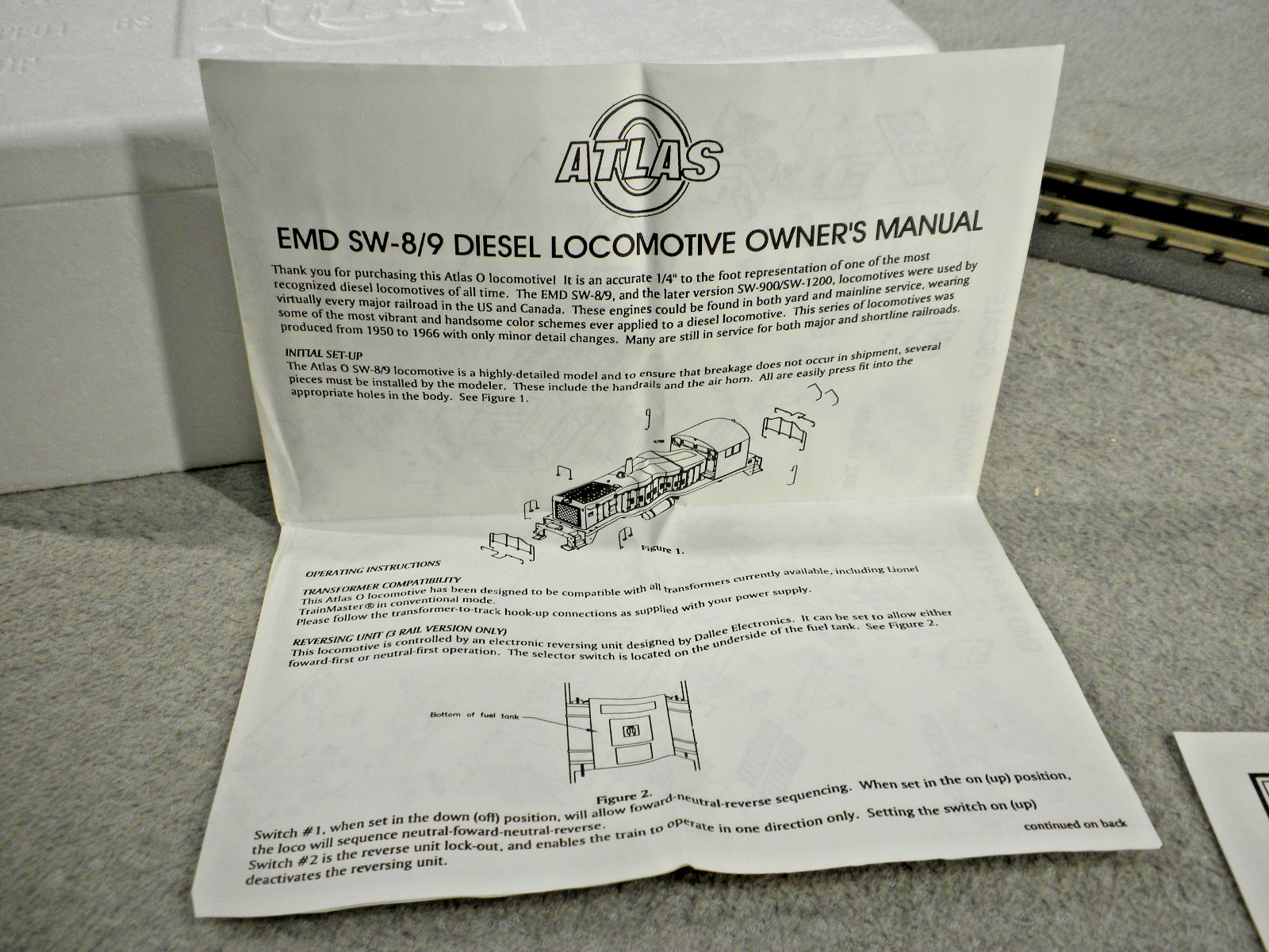 Atlas -EMD SW9 Diesel Locomotive – Boston & Maine- Tested – Runs – Lot R-12