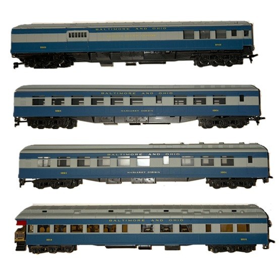 AHM/Rivarossi Baltimore & Ohio Passenger Cars (LOT OF 4) Margaret Corbin x 2 HO