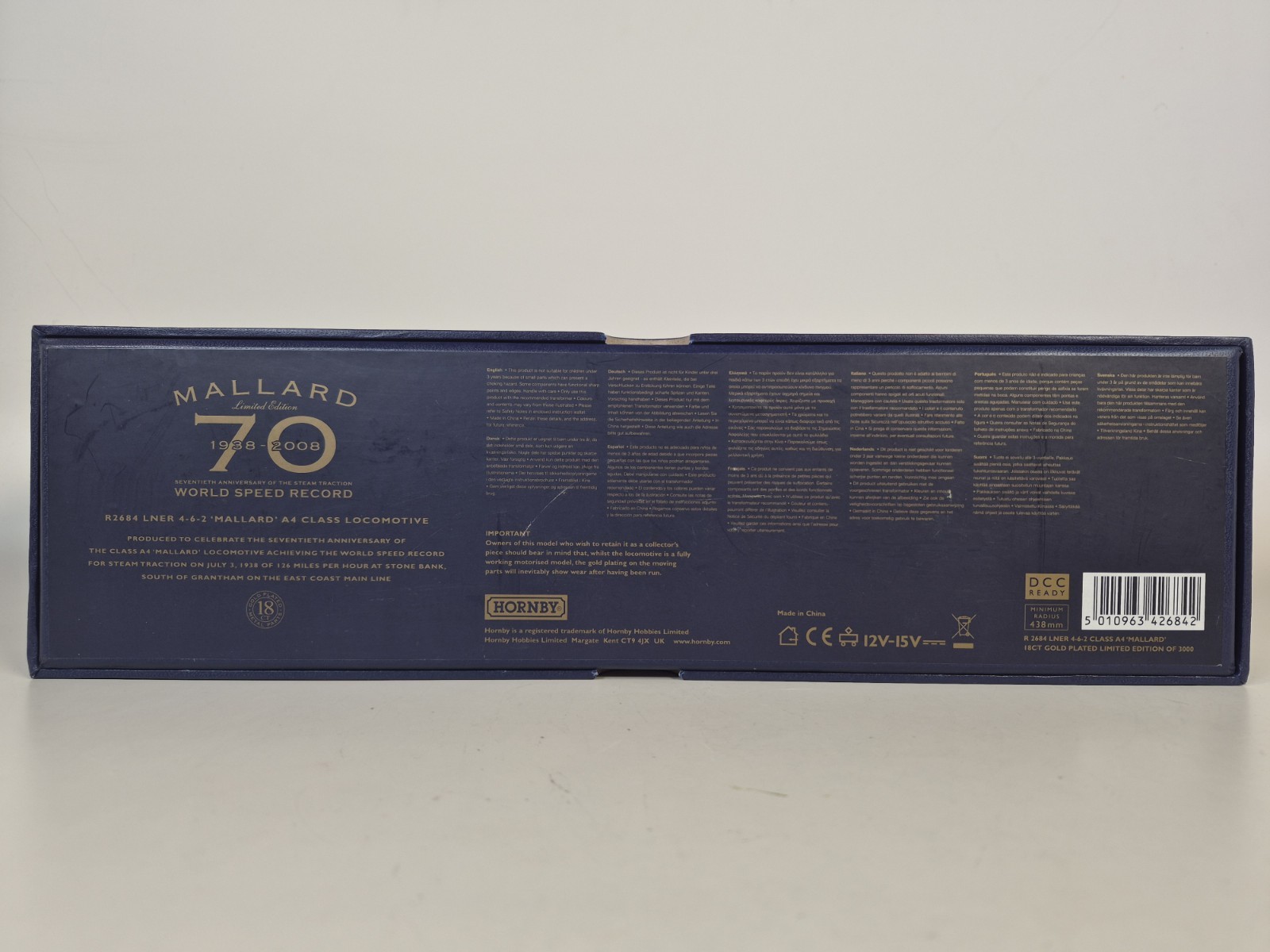 Hornby Mallard No. 4468 70th Anniversary Limited Edition LNER Steam Locomotive