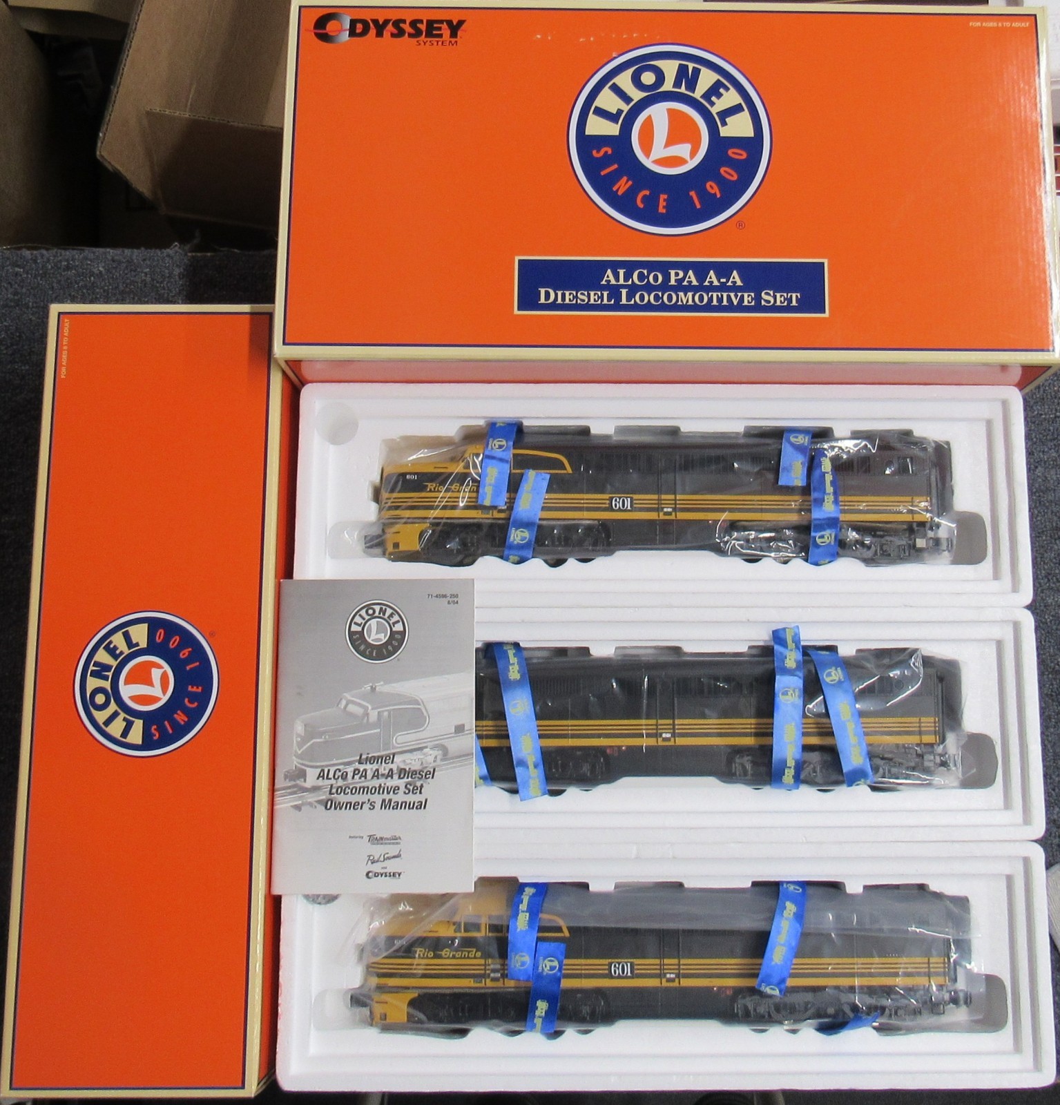 Lionel 24500/24503 Rio Grande PA-1 A-B-A Diesel Engine Set w/TMCC/RS O-Gauge LN