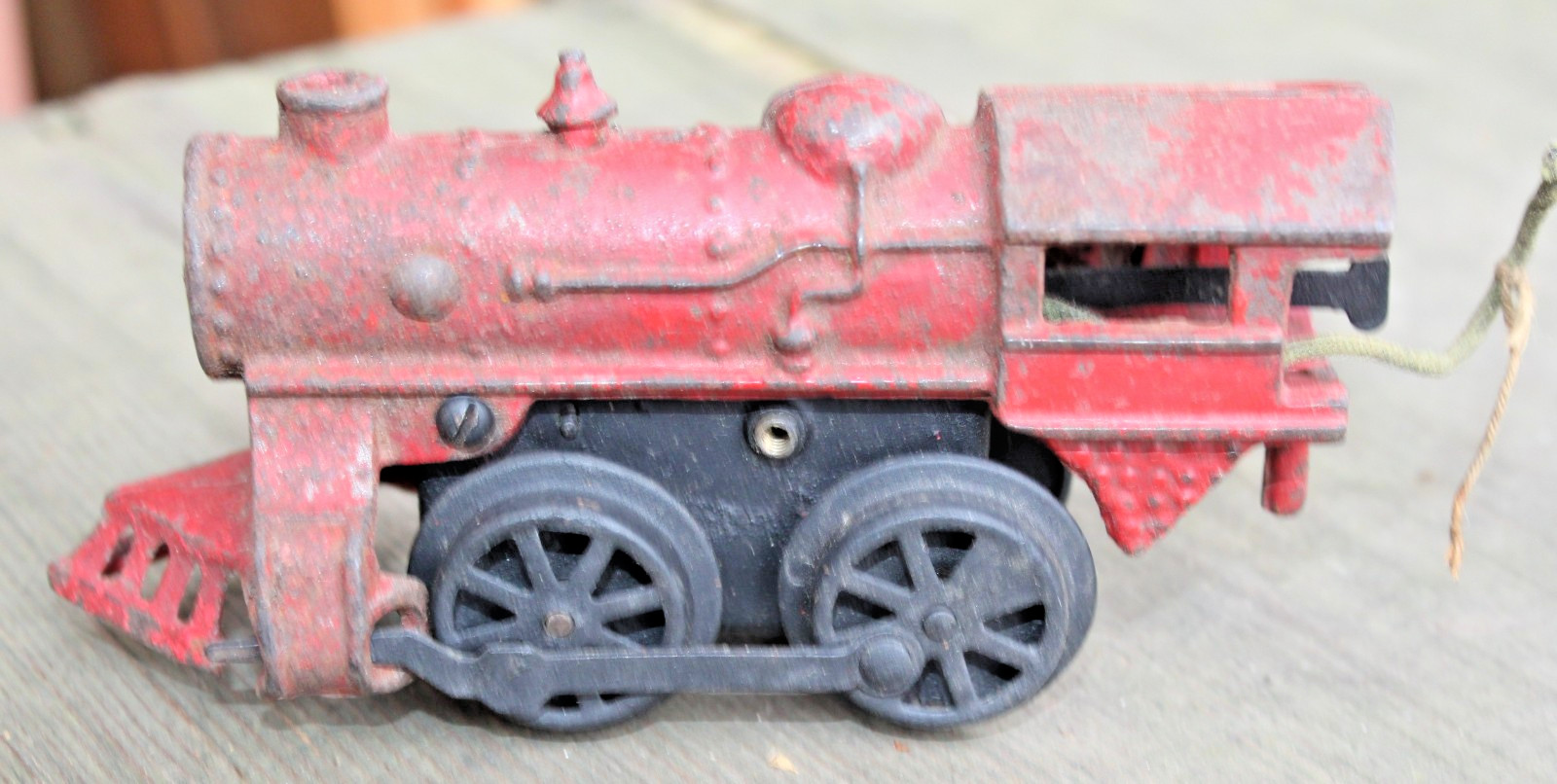 American Flyer Prewar Windup Red Locomotive Runs w/Headlight Wire b2