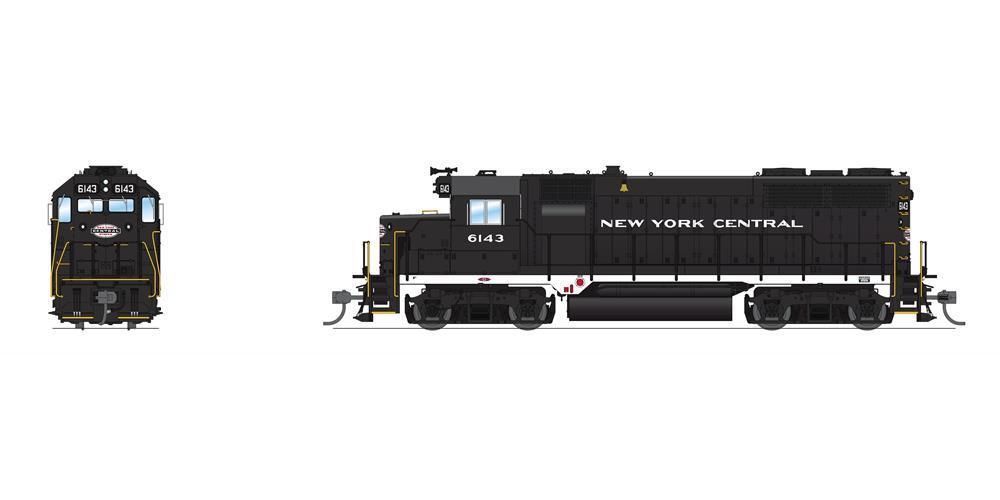 Broadway Limited 7541 HO Scale NYC EMD GP35 Black w/ White Diesel DCC #6146