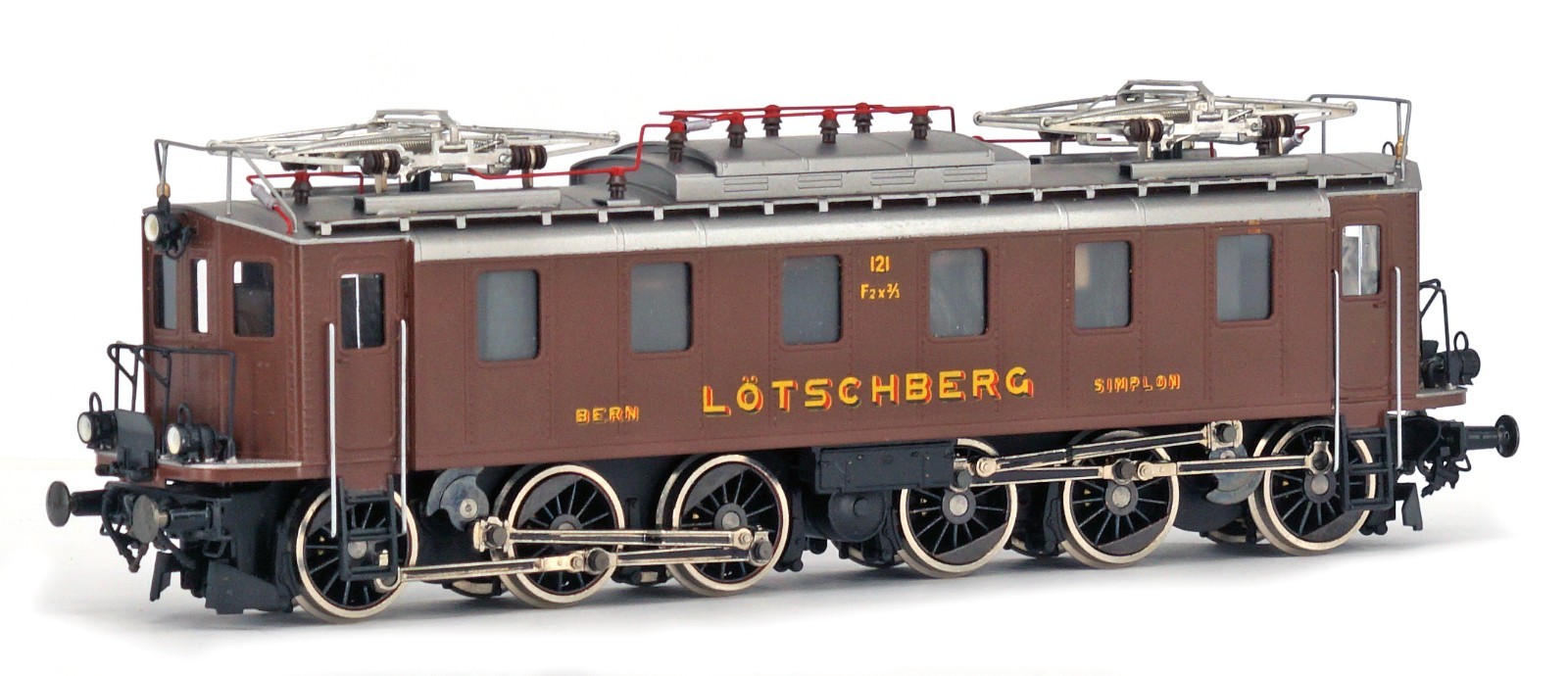 Vintage METROPOLITAN SA 669 H0 HO BRASS BLS Ce 6/6 No.121 super , BRUN , MINT
