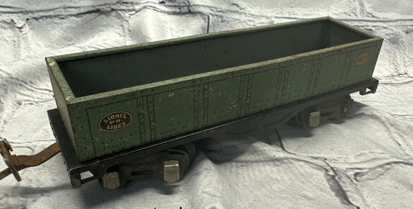Vintage Lionel Lines Prewar No. 512 Green Gondola Standard Gauge Tinplate Train