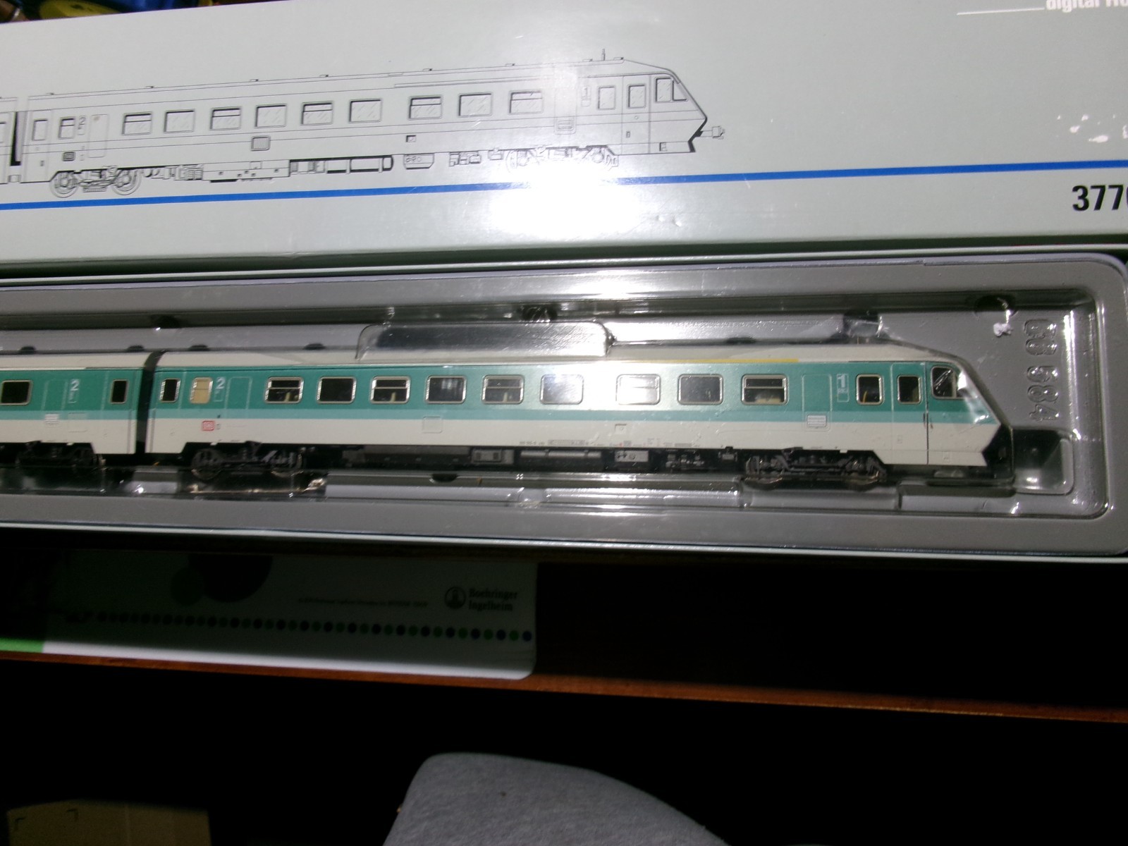 MARKLIN DIGITAL HO SCALE # 3776 DIESEL RAILCAR TRAIN-GERMAN FEDERAL RAILROAD