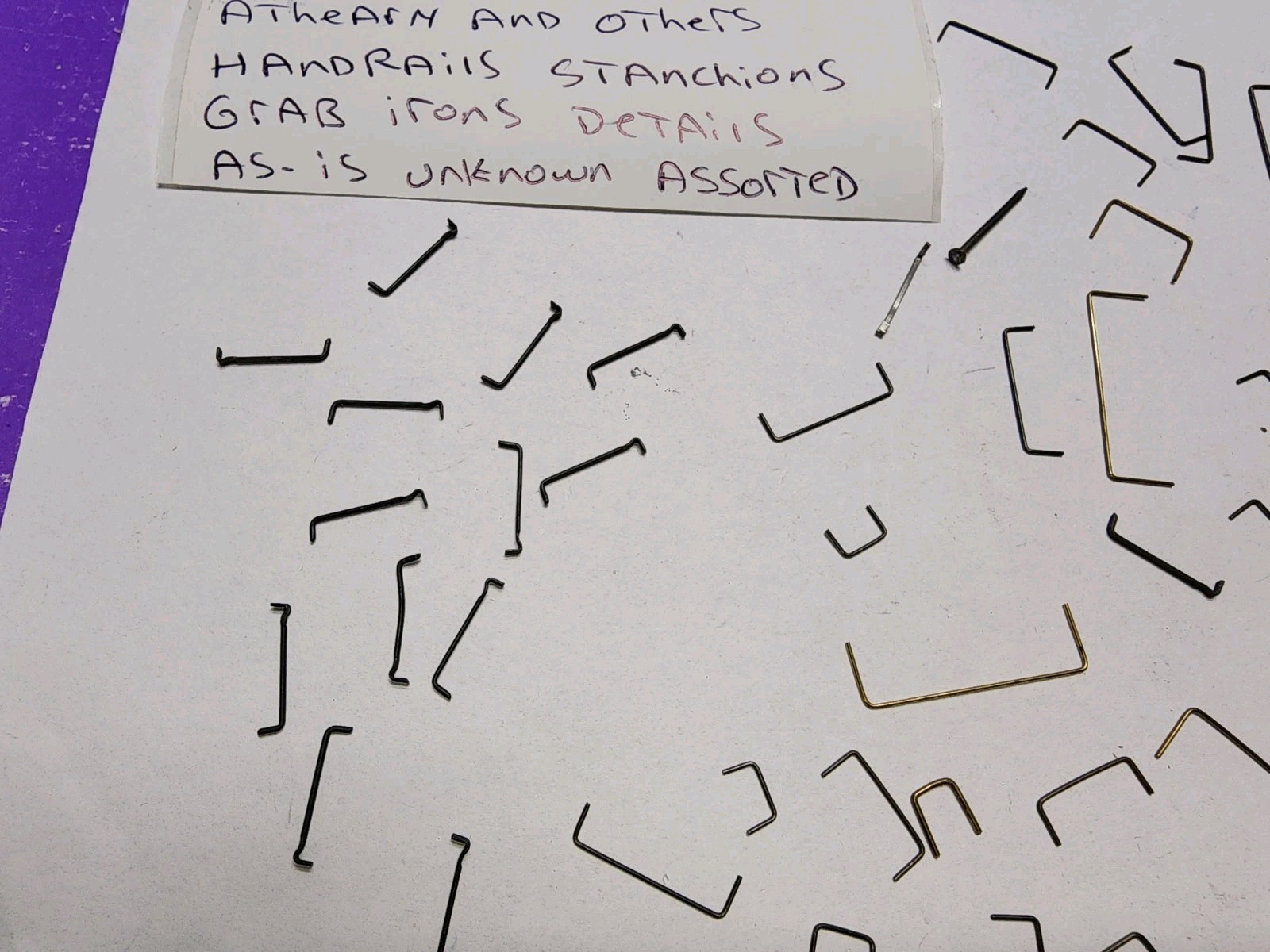 AS IS INCOMPLETE GRAB IRONS HANDRAILS STANCHIONS HO Athearn AND OTHER BRANDS