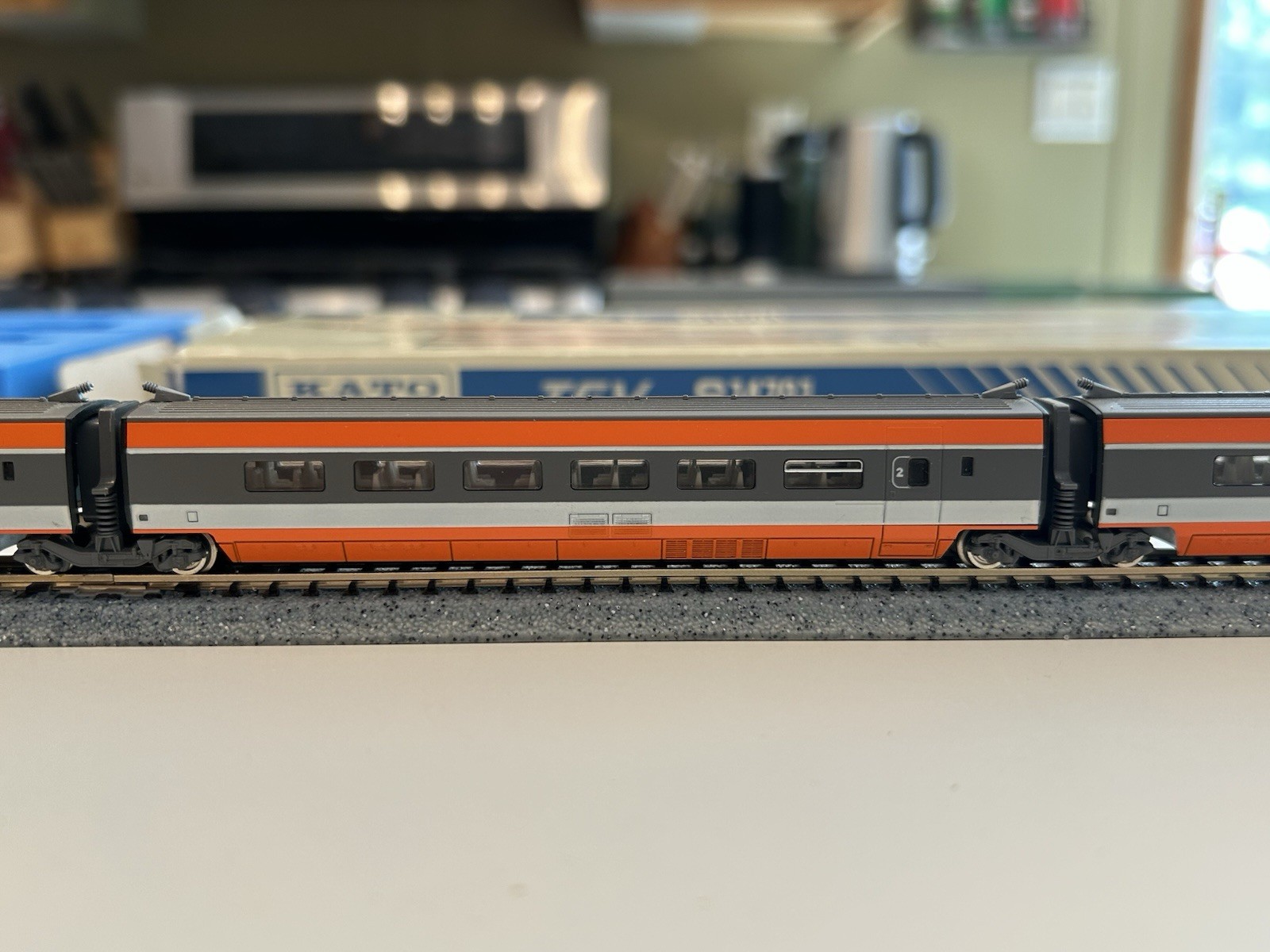 KATO French Railroad TGV S14701 N Scale Bullet Train Japan Used – Very Rare