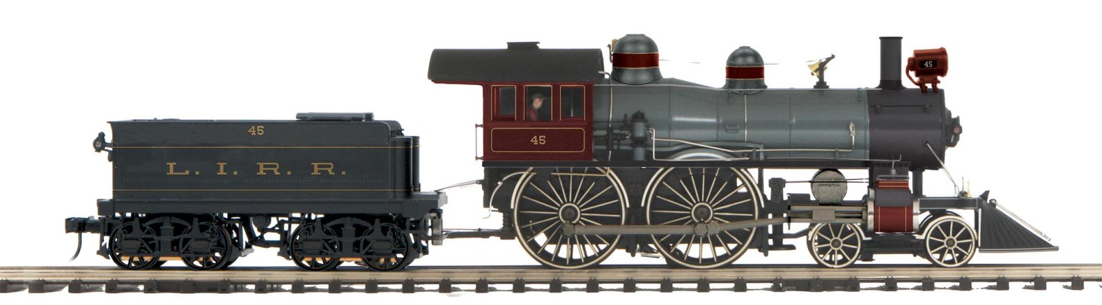 MTH 20-30103-1 Long Island 4-4-0 American Steam Engine w/ProtoSound 3.0 (70” …