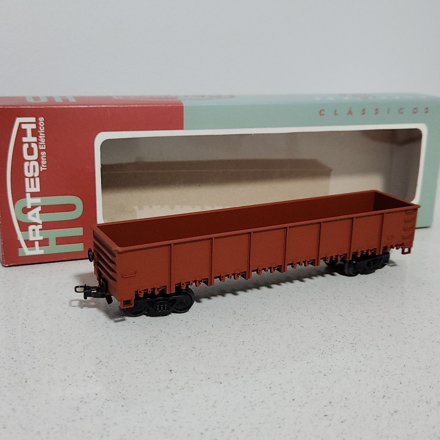 FRATESCHI FREIGHT WAGON GONDOLA RED OXIDE MODEL Vintage Locomotive No. 2025NZ