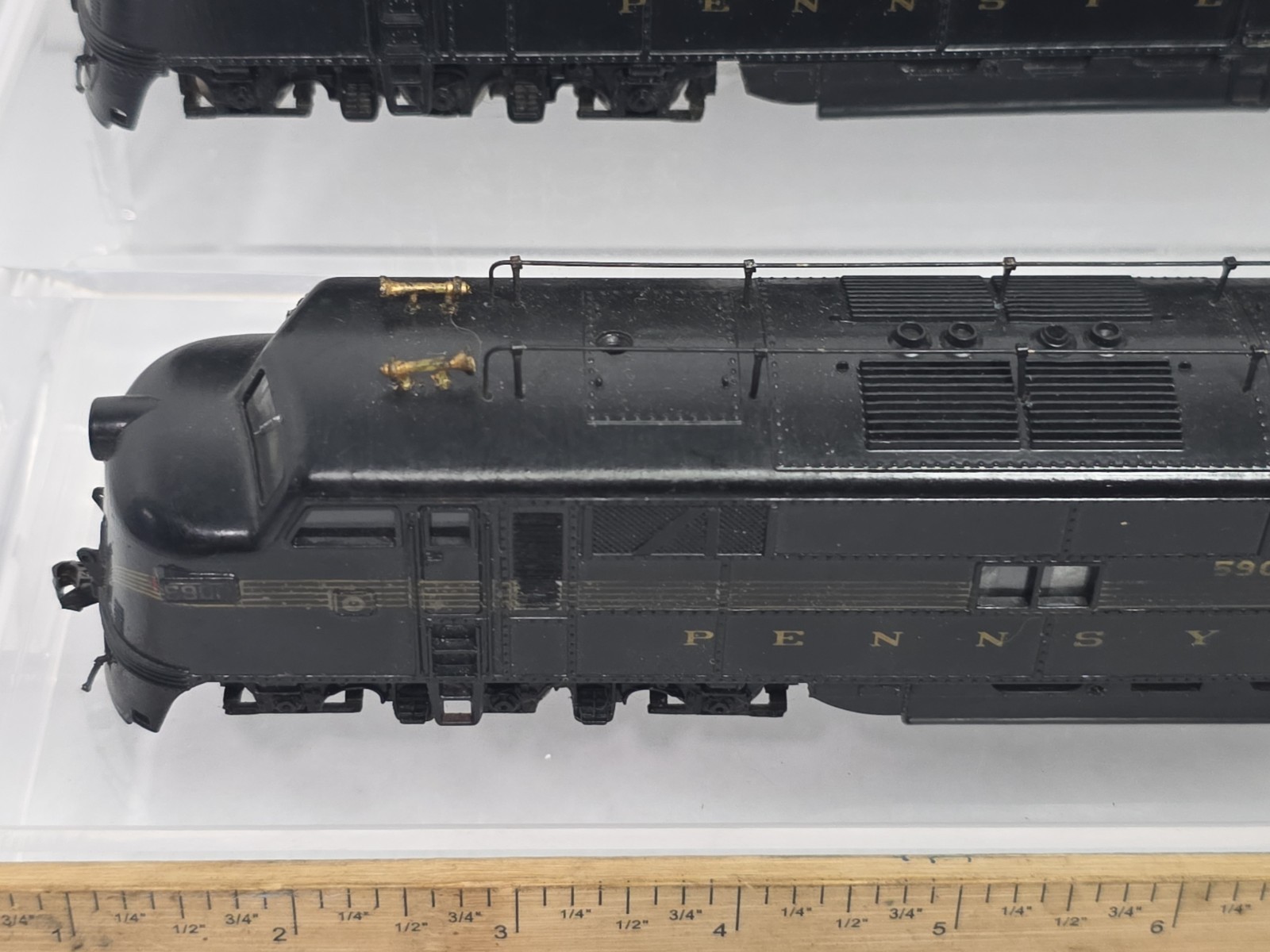 2 Custom Roco HO Scale Pennsylvania PRR 5900 5901 E7 A Diesel Loco Read Desc.