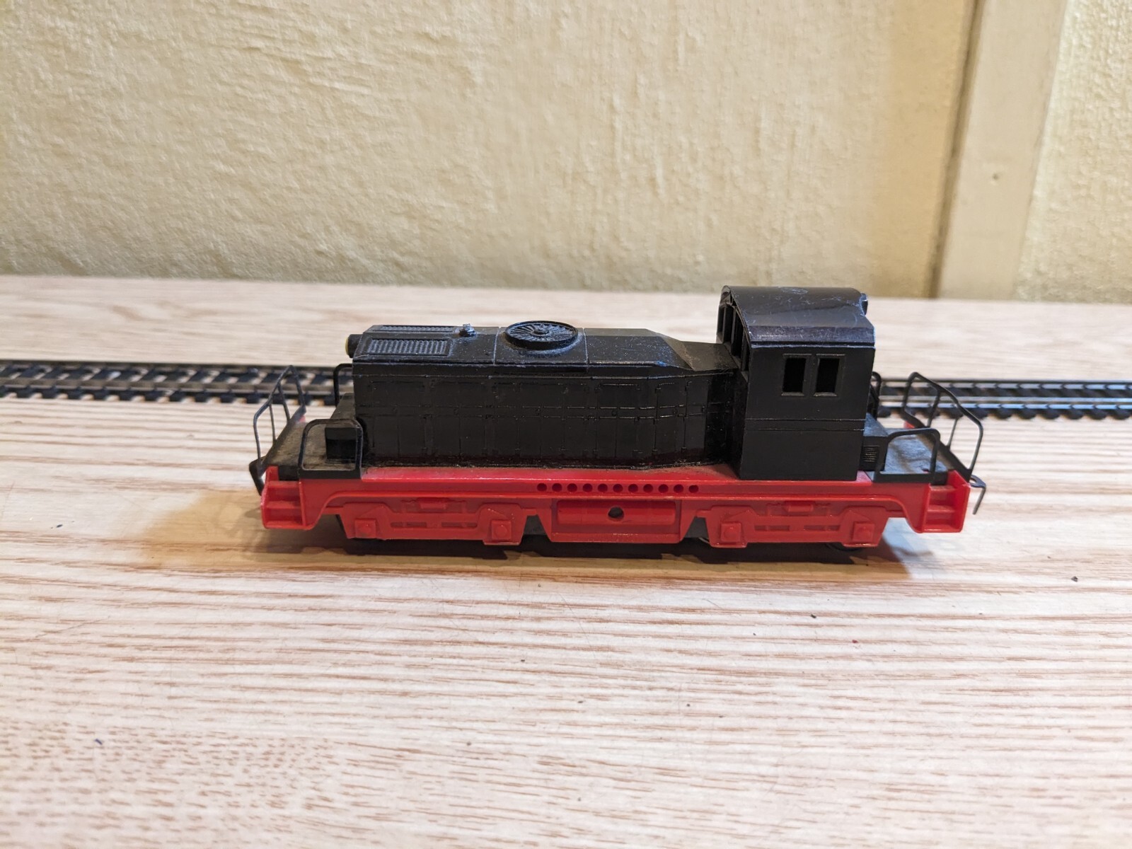 Made in Western Germany Black and Red Diesel Locomotive – HO Scale