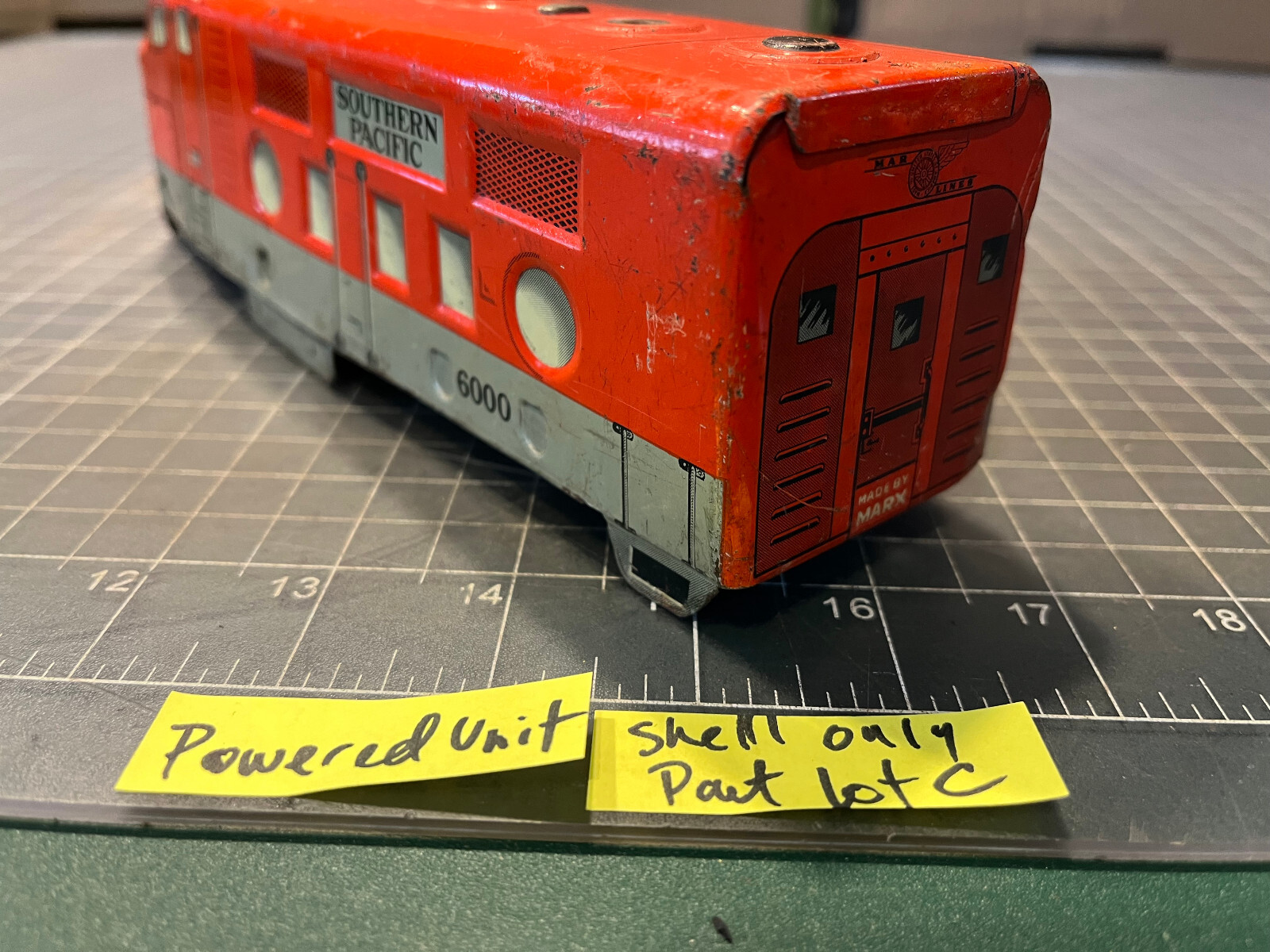 Marx Train SP 6000 POWERED Diesel Locomotive Engine METAL SHELL ONLY PART LOT C