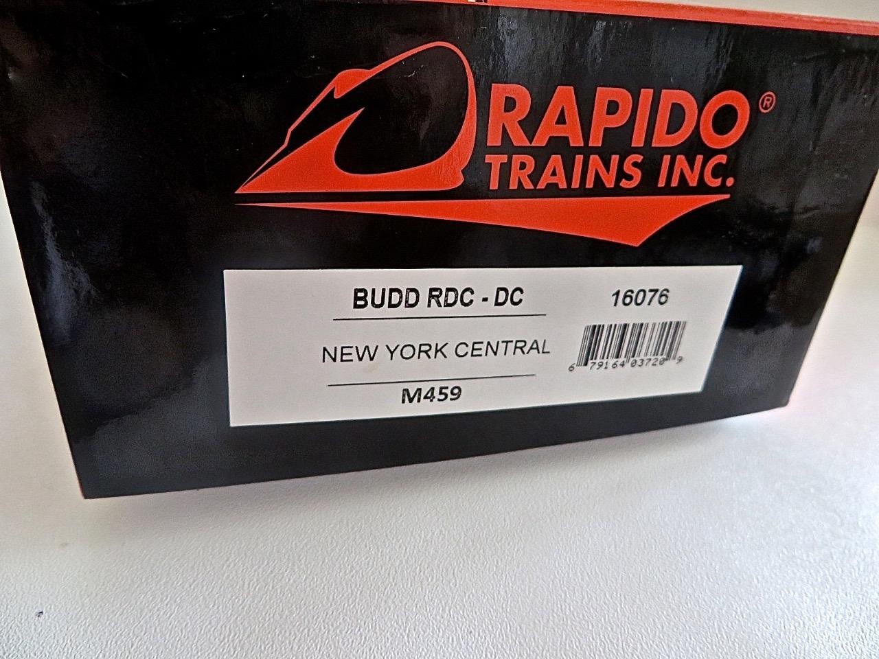 Rapido Trains 16076 BUDD RDC-DC New York Central M459 Brand New