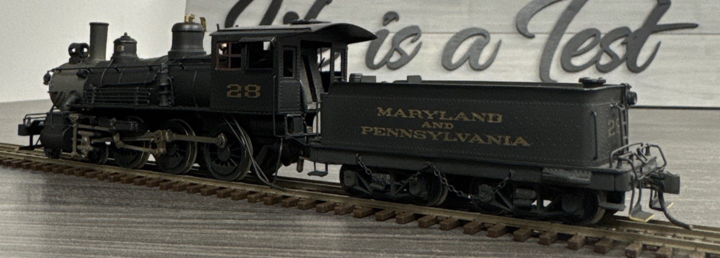 Gem Models HO Brass #GN-108 Ten Wheeler Maryland & Pennsylvania 4-6-0 #28 Tested